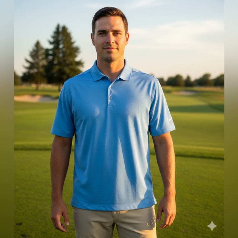 Nike Golf Tour Performance Men’s X Large Blue Dri-fit Polo Shirt XL 509167-412 - Picture 1 of 14